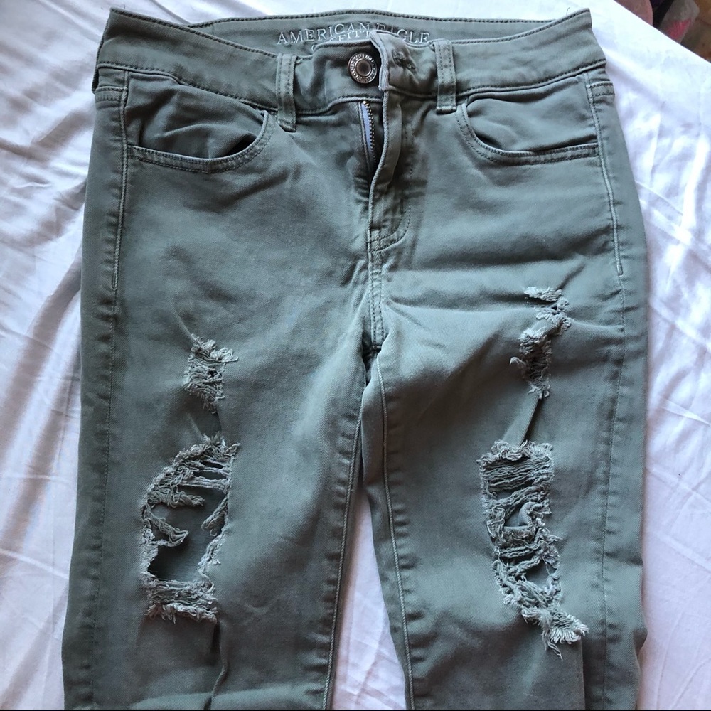 American Eagle Lightly Ripped Skinny Jeans